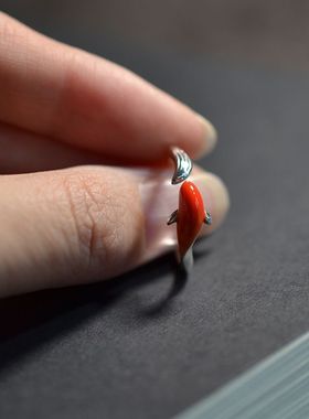 女锦鲤新年年年有余海豚活口戒指