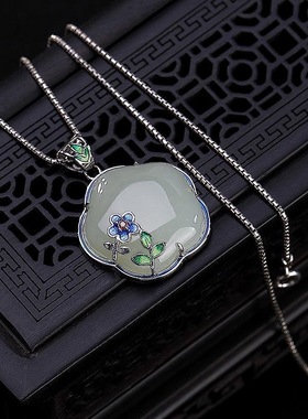 古风古典白色梅花小巧个性时尚精致吊坠衣链吊坠挂坠小众设计女款