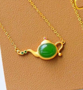 复古中国民族风绿茶壶工艺简约壶