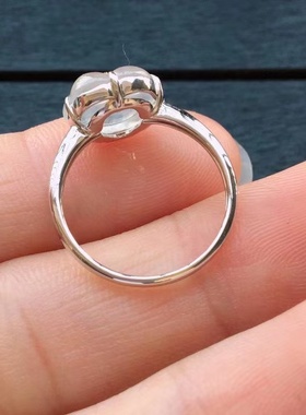 花朵手工雕刻简约大气活口戒指时