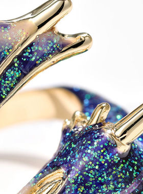 可调节大小开口戒指女轻奢