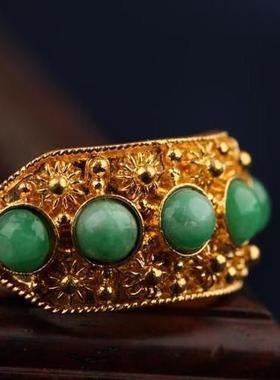 女士款简约花丝镶嵌珍珠