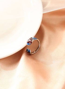 新年运旺时盛年年有余锦鲤戒指