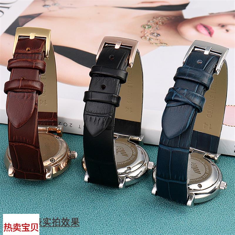 适配原厂阿玛尼AR167419111910250211012手表真皮表带男女1422mm - 图2