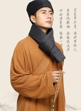 尚远僧服冬系列双层绒僧帽毛绒僧人居士帽僧人居士帽