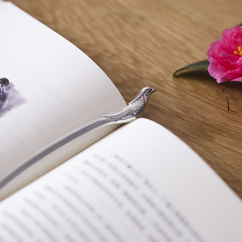 《前程似锦》纯银锦鸡书签毕业晋升告别礼物品送同学老师上司朋友