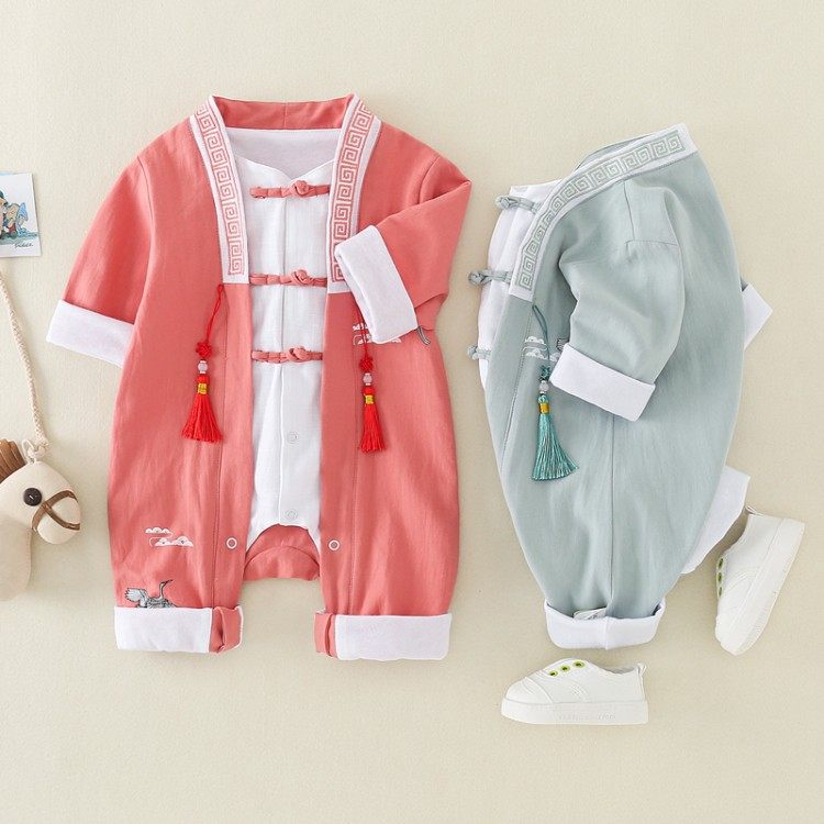 婴儿唐装小秋款中国风男童满月汉服 允哲民族服装/舞台装