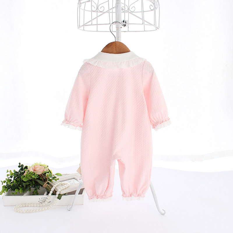 2020年天静秋季新款粉色小樱桃爬服 允哲衬衫