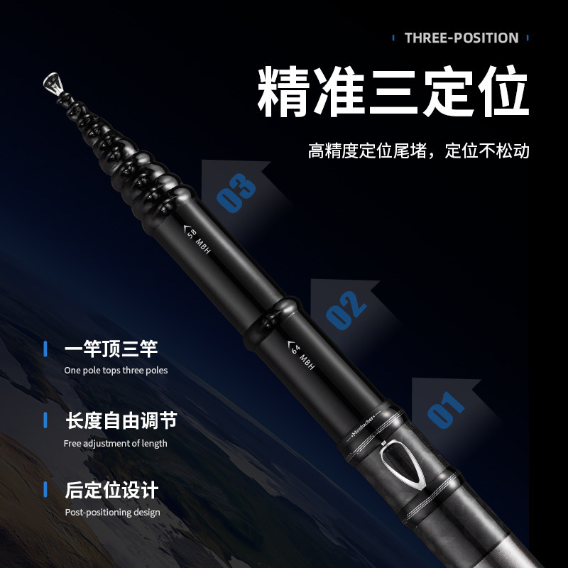 梦巴赫龙千川正品新款富士顶环双脚环三定位碳素调节不剪线谷麦竿,淘宝优惠券,粉丝福利购,淘宝优惠卷