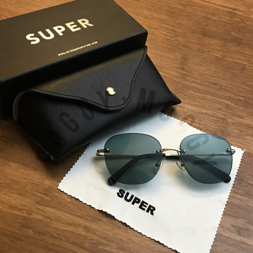 RETR0SUPERFUTURE-lou无框青蓝片素颜利器男女轻巧太阳镜墨镜眼镜 - 图3