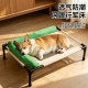 Dog camp bed with hard tube support, removable, washable and breathable