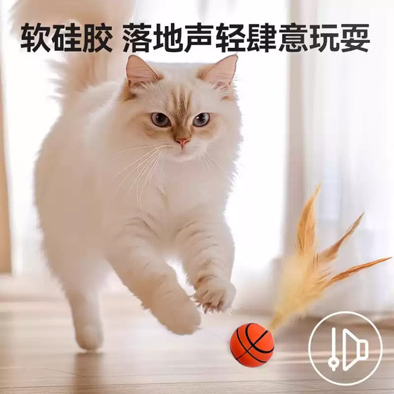 Cat Toy Bouncy Ball Sports Cat Funny Stick
