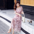 Đầm voan 2019 mùa hè mới của phụ nữ xu hướng hai dây phù hợp với váy hoa nhỏ gió nhẹ - váy đầm đầm đẹp váy đầm
