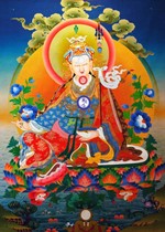 Become acquainted with Padmasambhava body speech mind Om Ah Hum visualization picture of Guru Rinpoche’s portrait fundamental mantra Om Ah Hum double-sided plastic packaging