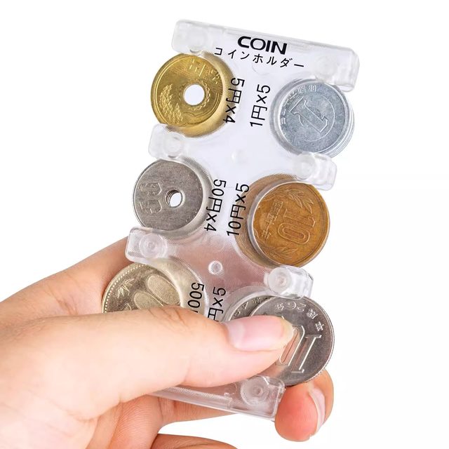 Coin clip Japanese plastic coin classification coin wallet ABS material plastic coin clip portable coin clip