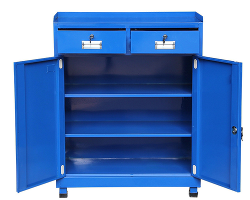 重型加厚双门双抽工具箱五金汽修铁皮柜车间工具柜带锁工具车 - 图3