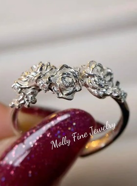 MFS｜花神低语锆石「歌剧院捧花」芍药原创复古风925银戒指