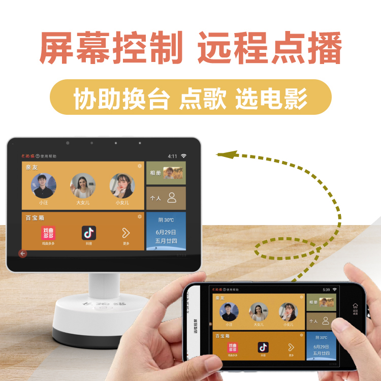 4G two-way video call visual camera for the elderly