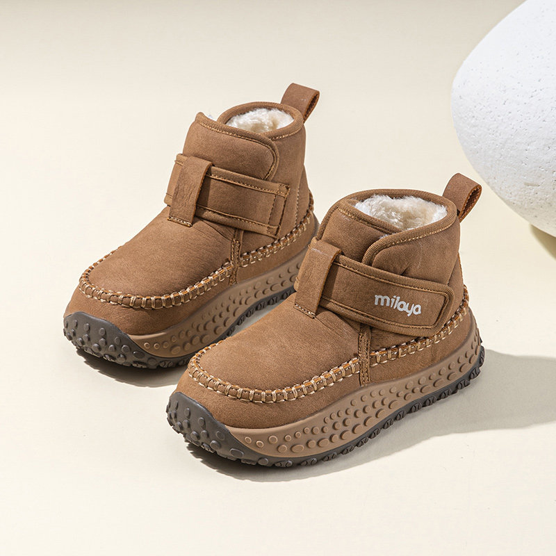 儿童雪地靴保暖男童大棉靴2025冬季新款加绒加厚防水防滑女童冬鞋,淘宝优惠券,粉丝福利购,淘宝优惠卷