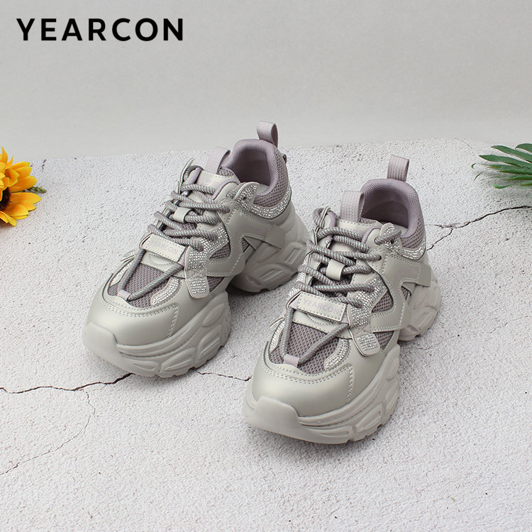 意尔康老爹鞋女2025秋季新款时尚百搭厚底增高休闲运动鞋ZD48877U - 图2