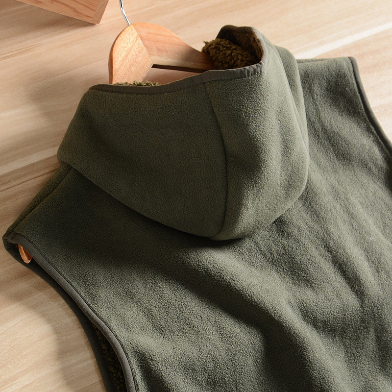 男女情侣日线设计师款！线下599复古休闲保暖摇粒绒叠穿马甲背心,淘宝优惠券,粉丝福利购,淘宝优惠卷