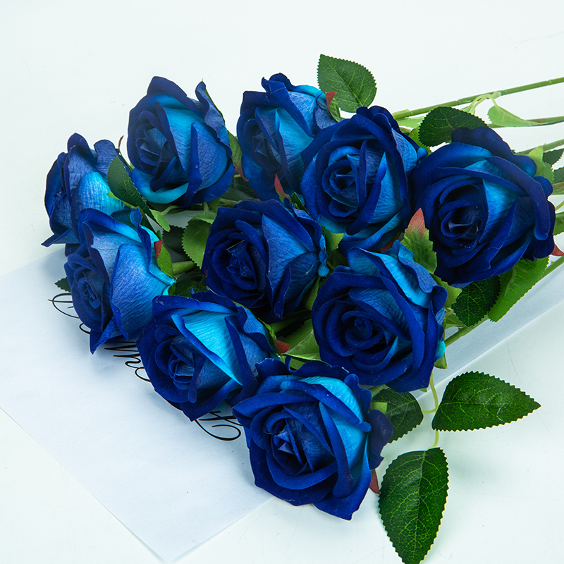 仿真玫瑰花干花束装饰情人节礼物假花客厅餐桌花摆件jk拍照直播花