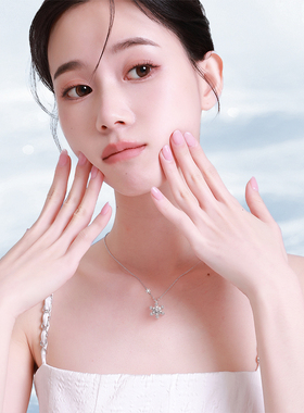 冰雪奇缘雪花项链女款高级感小众轻奢精致饰品圣诞节礼物送女朋友