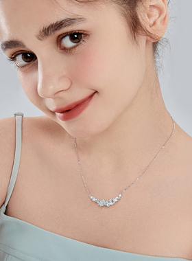 迪士尼幸运花草项链女款爆款轻奢小众高级感锁骨链送女友礼物首饰