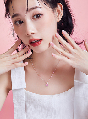 迪士尼项链女生纯银女款轻奢高级生日礼物闺蜜送女友圣诞爱心苹果