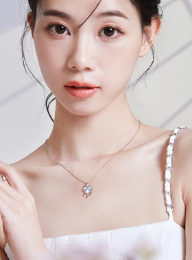 Disney/迪士尼米奇造型Luck幸运少女旗舰店正品银饰项链圣诞礼物