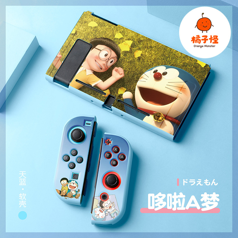 任天堂switch oled软壳tpu分体保护套ns哆啦A梦机器猫大雄 - 图0