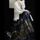 2023 gold-woven horse-face skirt high-end new style horse-face skirt