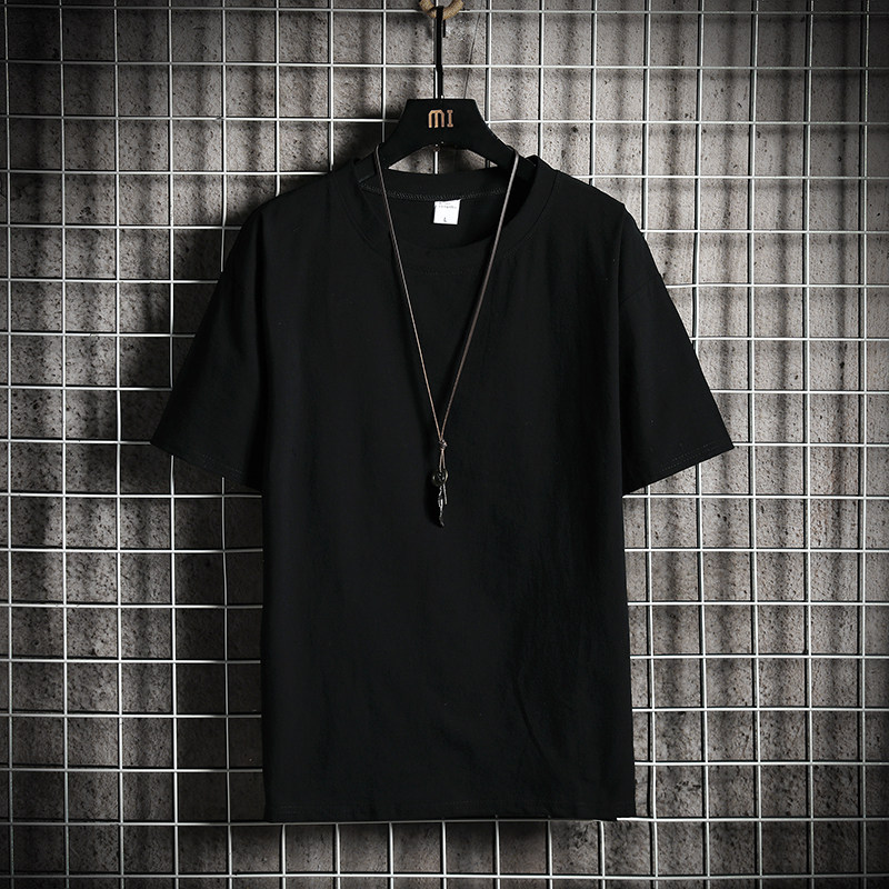 半截袖男亚麻短袖中国风宽松t恤 贵状T恤