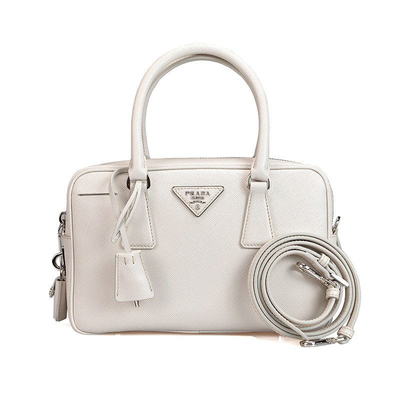 prada /普拉达欧美时尚白色手提包 KeanGlobal海外女士包袋