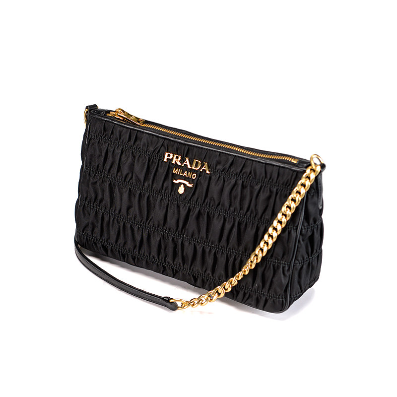prada /普拉达尼龙布褶皱手提包 KeanGlobal海外女士包袋