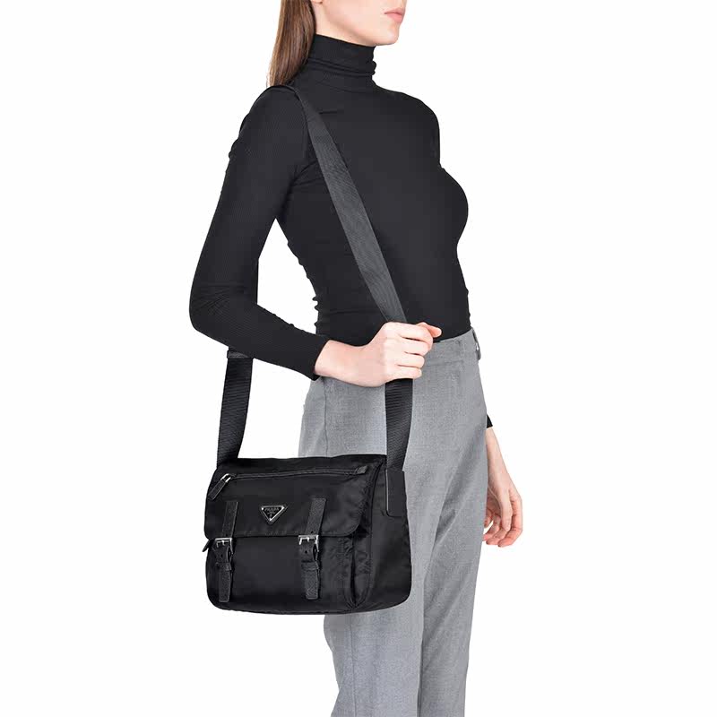 prada /普拉达欧美时尚拼接斜跨包 KeanGlobal海外女士包袋