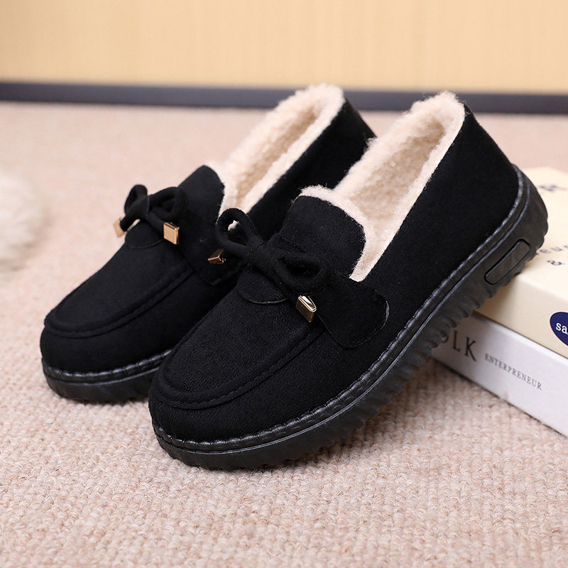 女棉鞋时尚舒适防滑厚底一脚蹬妈妈棉靴加绒保暖中老年豆豆棉鞋,淘宝优惠券,粉丝福利购,淘宝优惠卷