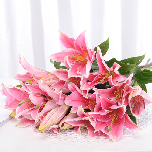 云南香水百合水养鲜花花束直云南昆明基地速递同城客厅摆件礼物 - 图0