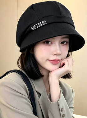 秋季短檐渔夫帽子女大头围新款