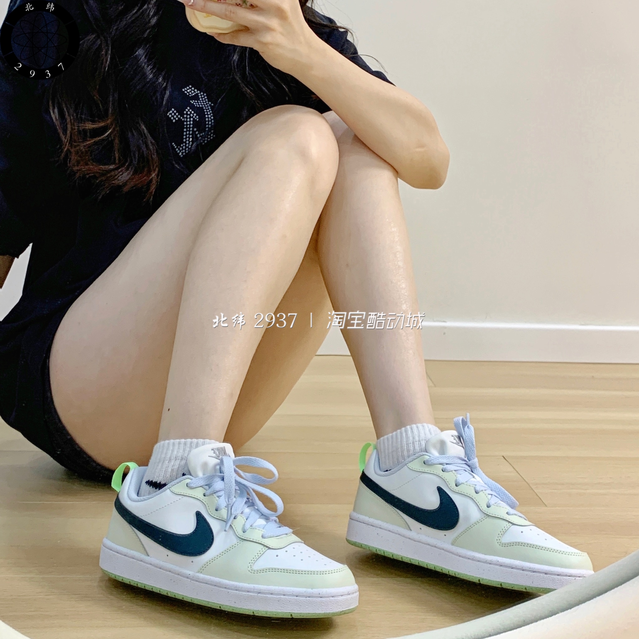 Nike Court Borough Low2经典复古女子休闲小白板鞋 BQ5448-017-图3