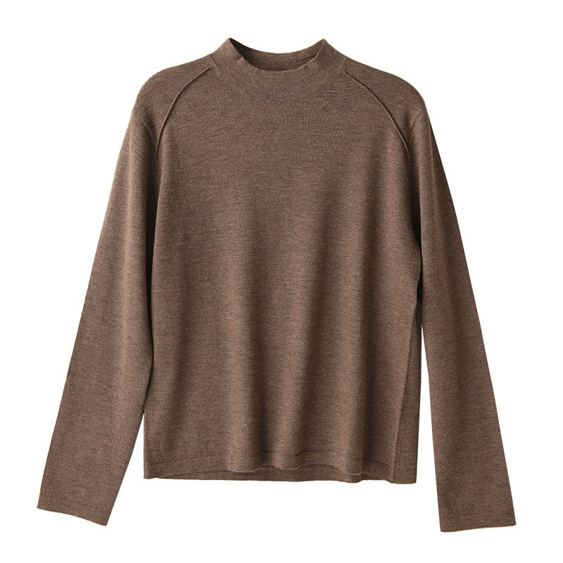 APCSHOP 精纺羊绒针织衫2024新款女秋冬打底衫内搭套头半高领长袖,淘宝优惠券,粉丝福利购,淘宝优惠卷