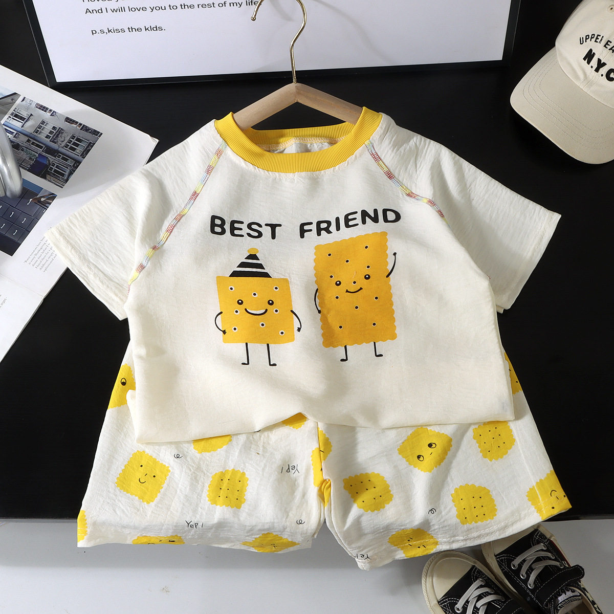 儿童短袖套装男女童夏季短裤宝宝薄款分体夏天衣服中小童休闲夏装