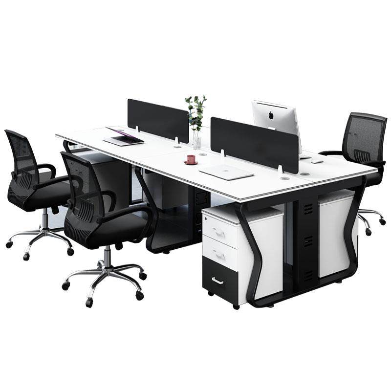 职员办公桌椅组合4/6人位简约现代屏风卡座工作位员工办公室桌子