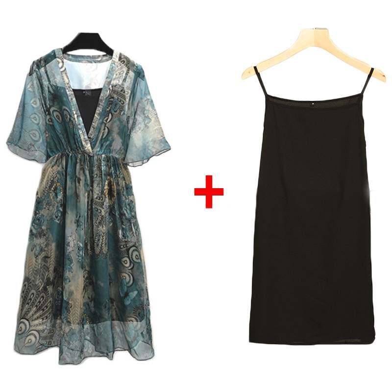 大码女装连衣裙两件套胖妹妹仙女裙 互季连衣裙