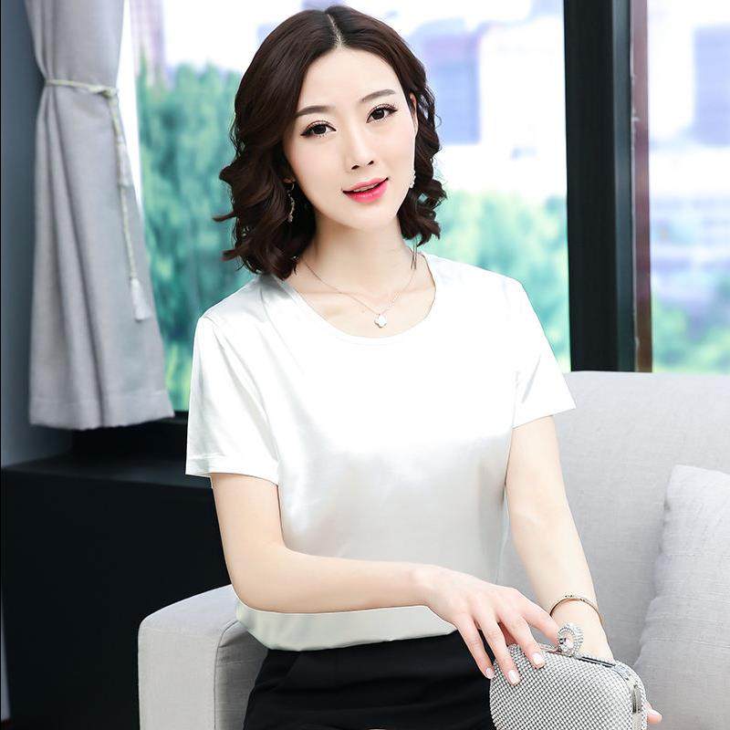 2019简约中老年女装夏装新款薄t恤 互季中老年女装