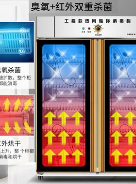 商用消毒柜大容量餐厅立式柜碗筷酒店消毒柜双门980L不锈钢饭店