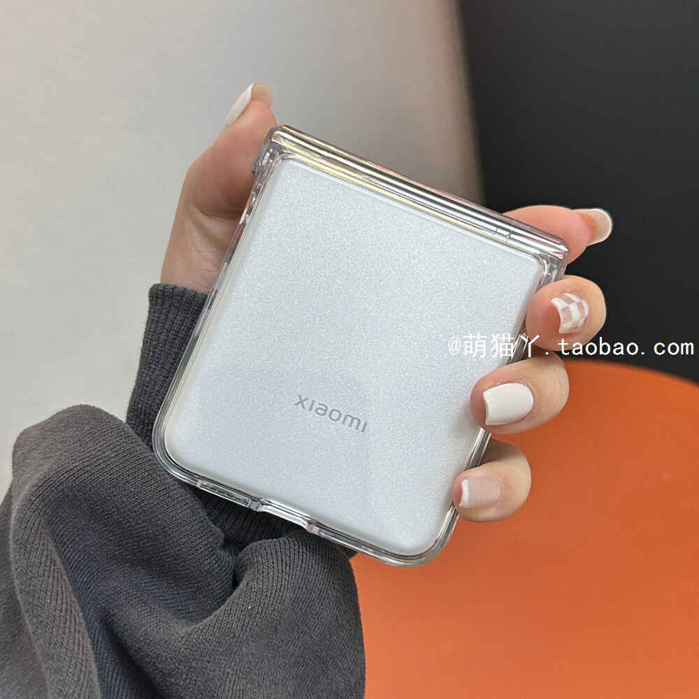 壳膜一体适用小米mixflip2手机壳新款华为puraX阔折叠屏荣耀magicvflip铰链全包外壳三星zlfip7简约透明男女 - 图1