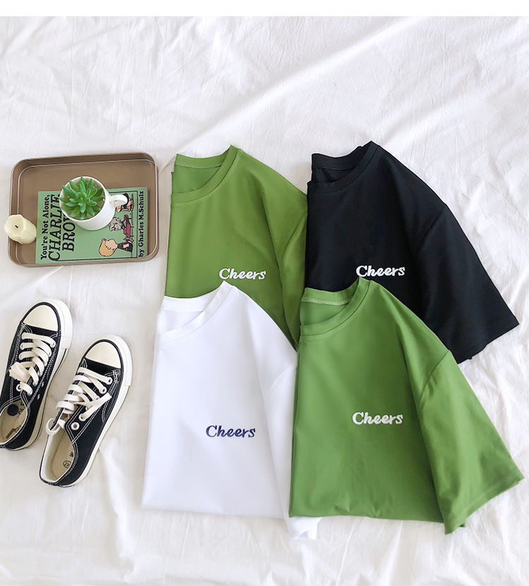 牛油果绿短袖女学生韩版夏季t恤 奥必佳T恤