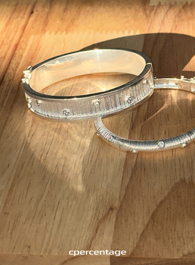 cpercentage镀银古法拉丝手镯