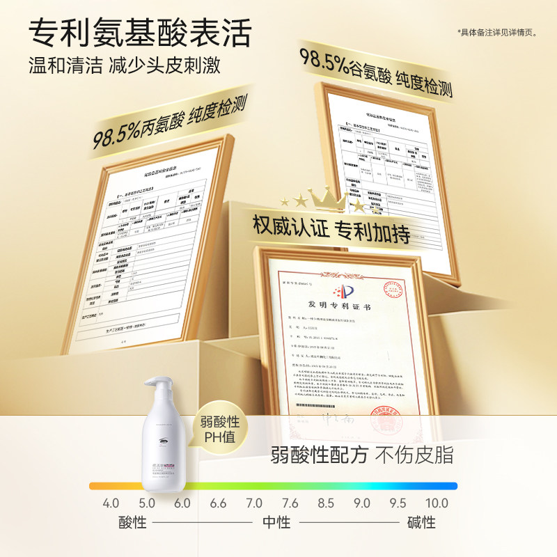 海瑟薇氨基酸去屑洗发水柔顺控油蓬松洗发露男女士持久留香洗头水